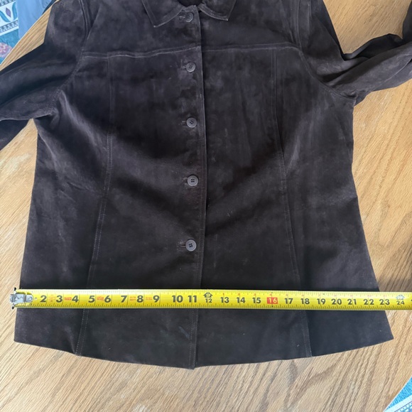 Vintage Kate Hill Chocolate Brown Leather Suede Barn Jacket Women’s size 18W XL - Picture 13 of 16